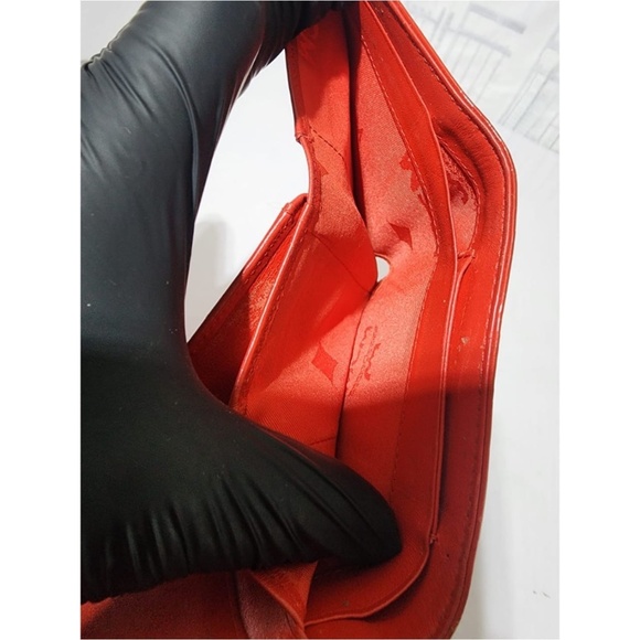 Authentic MCM Bifold Patent Leather Wallet Red - Picture 9 of 13